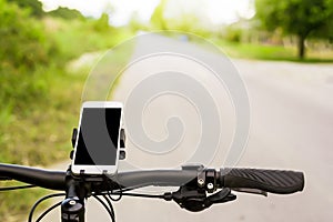 Mountaion bike and Smartphone