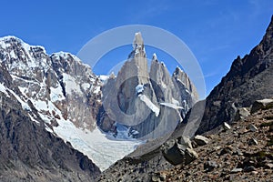 Mountian peaks inside the Los Glaciares National Park, El ChaltÃÂ©n, Argentina photo