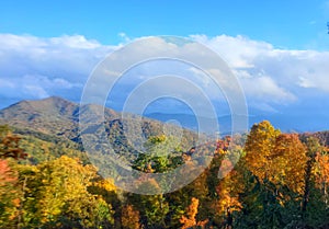 Mountians in the smokies in fall