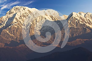 Mounts Annapurna South, Annapurna I and Hiunchuli