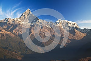Mounts Machhapuchhre and Annapurna III at Dawn photo