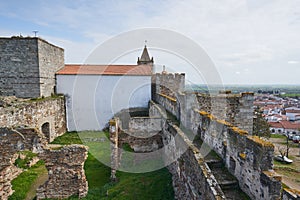 Mourao castle ruin interior historic building in Alentejo, Portugal photo