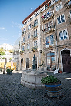 Mouraria square in Lisbon, Portugal photo