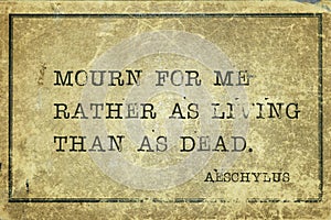 Mourn for Aeschylus