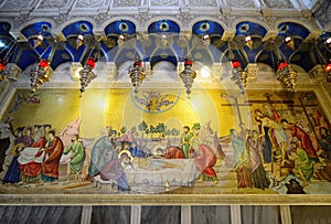 Mournful Way of Jesus, mosaic Holy Sepulcher church.