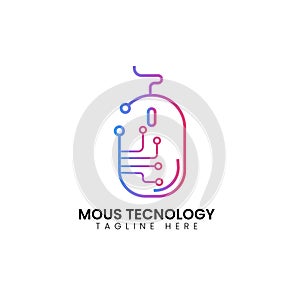 mous tecnology logo design vector