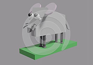 Mouse 3d rendering model