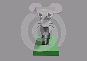 Mouse 3d rendering model