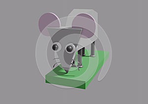 Mouse 3d rendering model