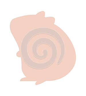 Mouse abstract silhouette design flat icon