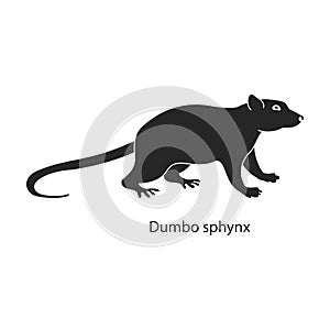 Mouse animal vector black icon. Vector illustration rat on white background. Isolated black illustration icon of mouse