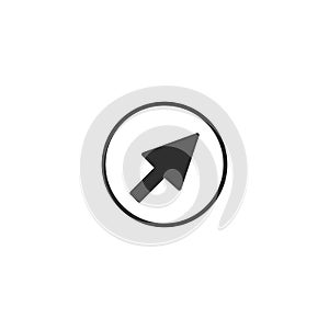 Mouse arrow cursor icon in circle. Link or click icon. Stock Vector illustration isolated on white background