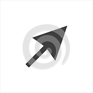 Mouse arrow icon, computer mouse arrow vector icon, line cursor icon