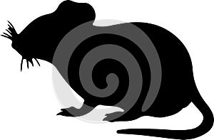 mouse Black Silhouette Generative Ai
