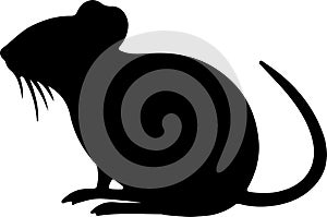 mouse Black Silhouette Generative Ai