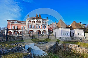 Mouse Chambers palace in Myshkin town in the evening light