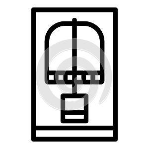 Mouse cheese animal trap icon, outline style