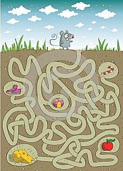 Mouse and Cheese Maze Game photo