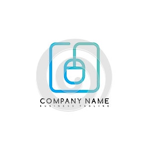 mouse click brand company template logo logotype art