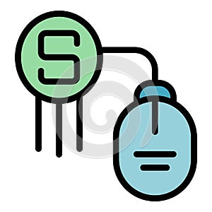 Mouse click button icon vector flat