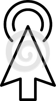 Mouse Click Cursor icon. Hand Mouse Pointer Pictogram on Transparent Background. Finger Web Click Pointer