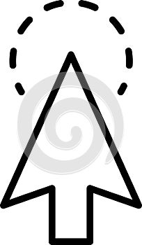 Mouse Click Cursor icon. Hand Mouse Pointer Pictogram on Transparent Background. Finger Web Click Pointer