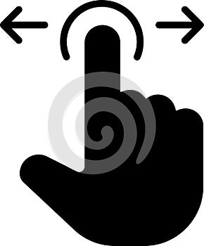Mouse Click Cursor icon. Hand Mouse Pointer Pictogram on Transparent Background. Finger Web Click Pointer