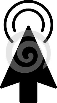 Mouse Click Cursor icon. Hand Mouse Pointer Pictogram on Transparent Background. Finger Web Click Pointer