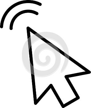 Mouse Click Cursor icon. Hand Mouse Pointer Pictogram on Transparent Background. Finger Web Click Pointer