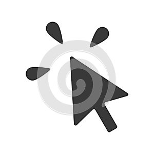 Mouse Cursor Click Icon Vector