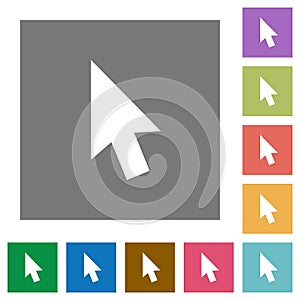 Mouse cursor square flat icons