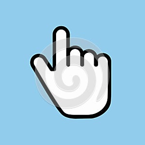 Mouse cursor hand icon black line