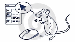 Mouse and cursor icon, computer mouse, interface pointer, navigation tool, digital cursor vector design Generative AI