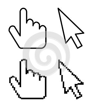 Mouse Cursor Icons Isolated.