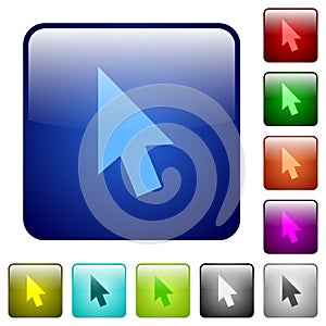 Mouse cursor color square buttons