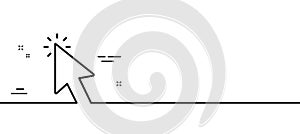 Mouse cursor line icon. Click action sign. Vector