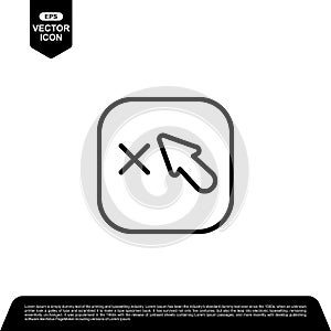 Mouse cursor line icon design, pointer mark vector illustration.