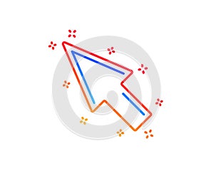 Mouse Cursor line icon. Pointer sign. Vector