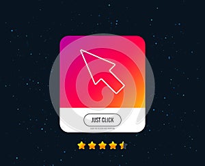 Mouse Cursor line icon. Pointer sign. Vector