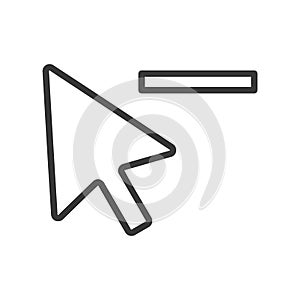 Mouse Cursor Minus Icon Vector