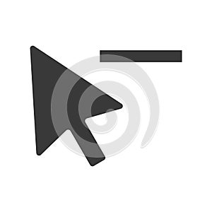 Mouse Cursor Minus Icon Vector