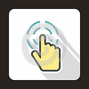 Mouse cursor selection icon, flat style