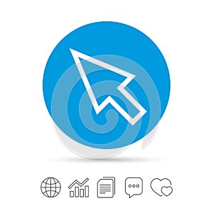 Mouse cursor sign icon. Pointer symbol.