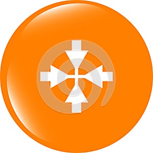Mouse cursor sign icon. Pointer symbol. Modern UI website button