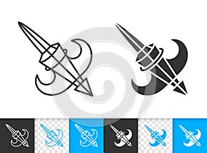 Mouse Cursor simple black line vector icon