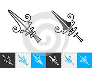 Mouse Cursor simple black line vector icon
