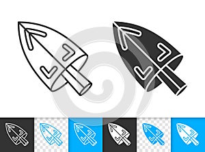 Mouse Cursor simple black line vector icon