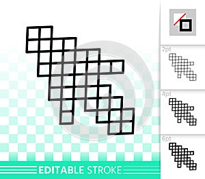 Mouse Cursor simple black line vector icon