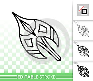 Mouse Cursor simple black line vector icon