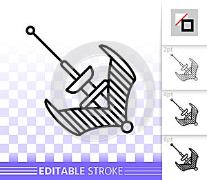 Mouse Cursor simple black line vector icon